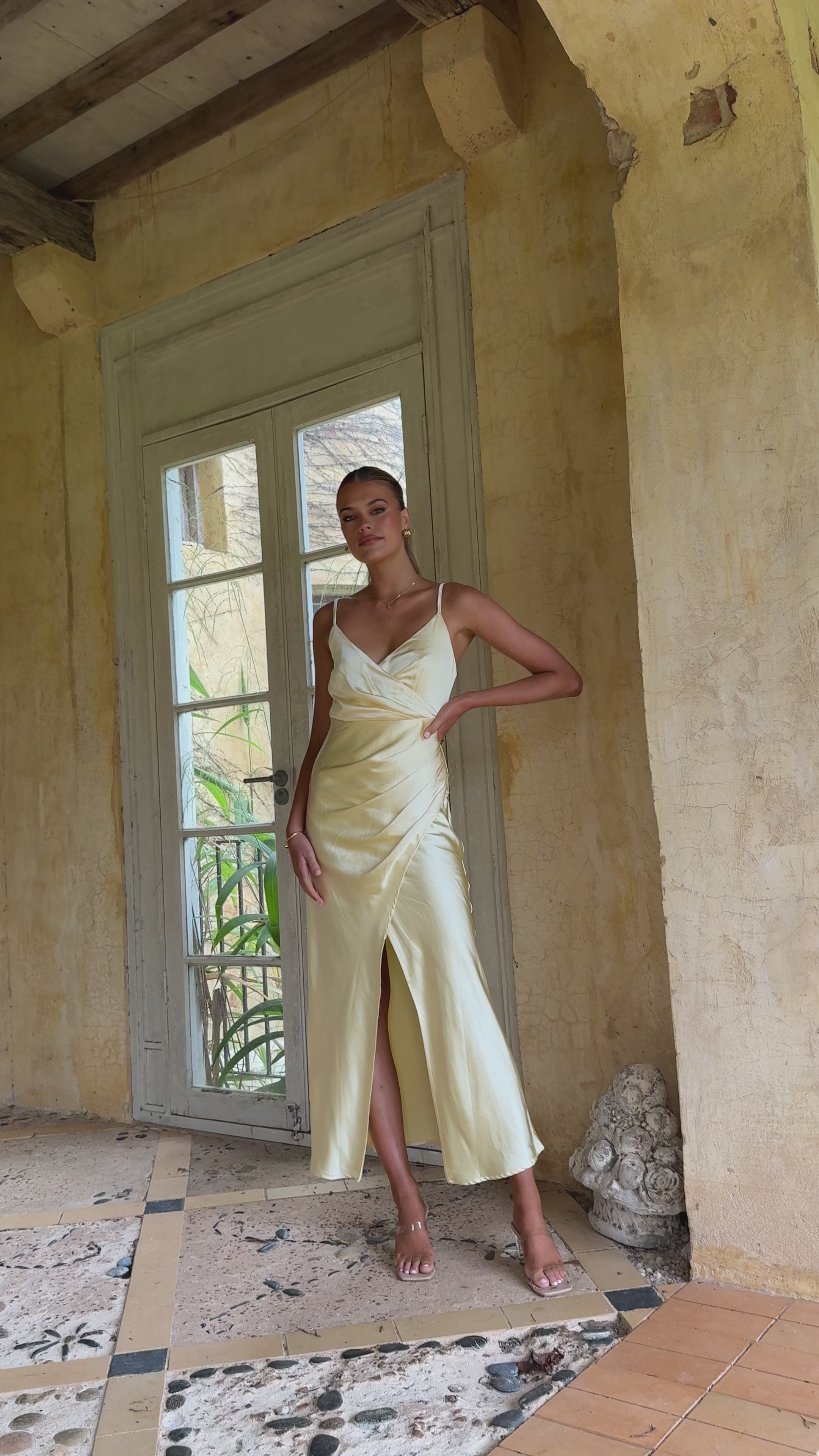 Elsa Midi Dress - Yellow
