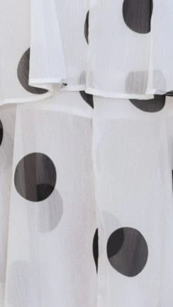 Loana Maxi Dress - White/Black Spot