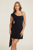 Draped Shoulder Mini Dress