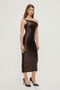 Jayde Stretch Satin Maxi Dress-Java Brown