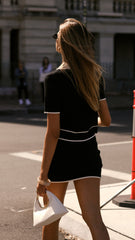 Circa Button Up Top - Black/White