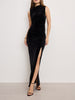 Velvet High Neck Maxi Dress