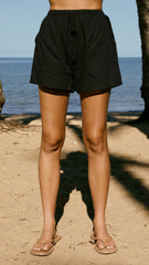 Nadine Shirt and Shorts Set - Black