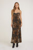 Monet Mesh Maxi Dress-Ombre Brown Flower