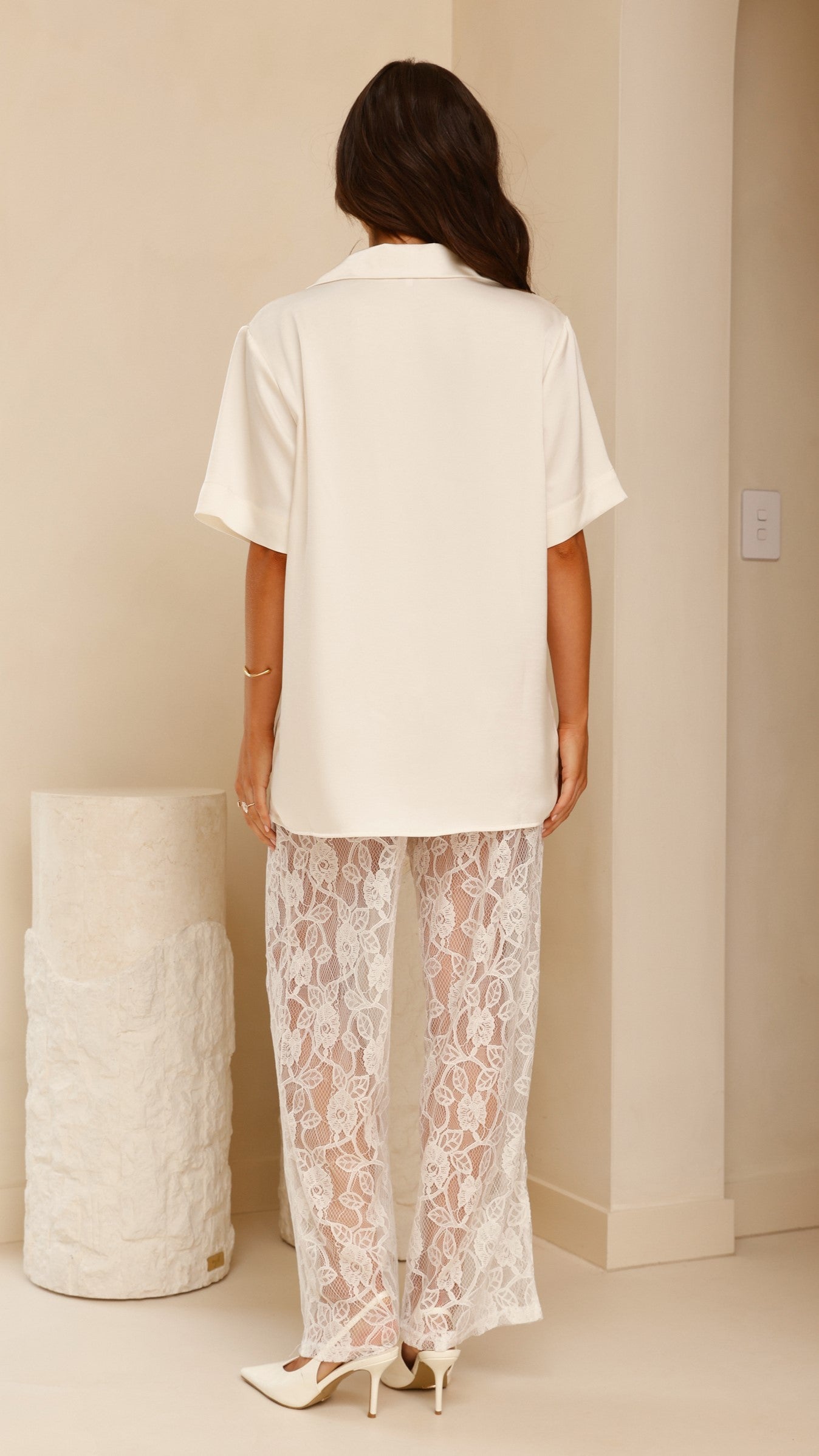 Baxter Pant - White Lace