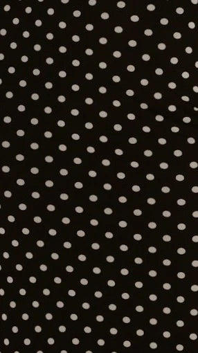 Ria Maxi Dress - Black/White Polka