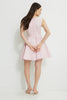 Kerina Flared Ponte Mini Dress-Pale Lilac