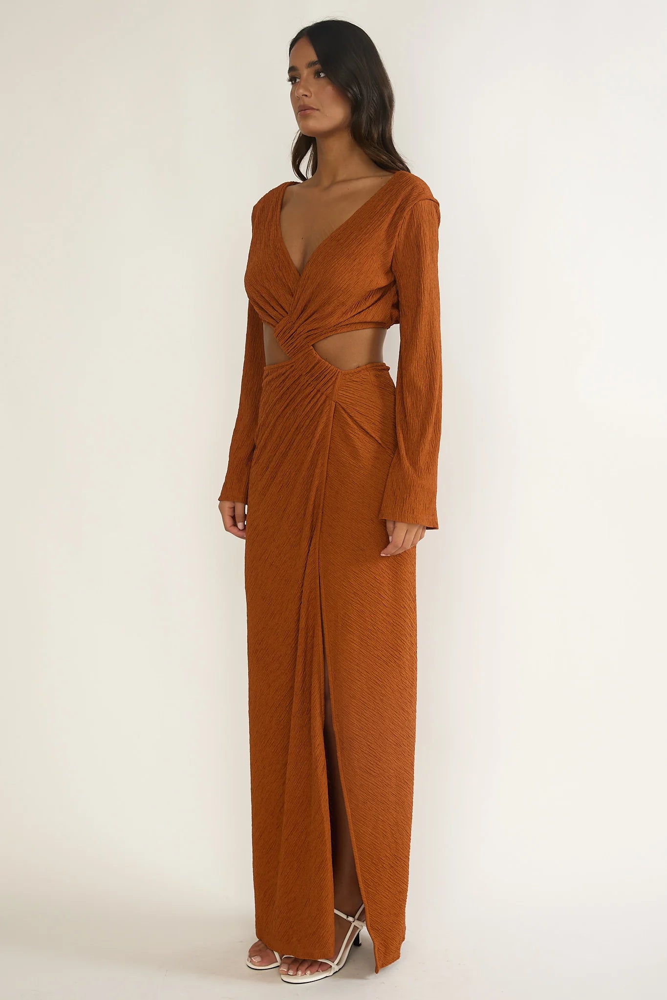 Desert Muse Cut-Out Twist Maxi Dress Ginger