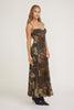 Monet Mesh Maxi Dress-Ombre Brown Flower