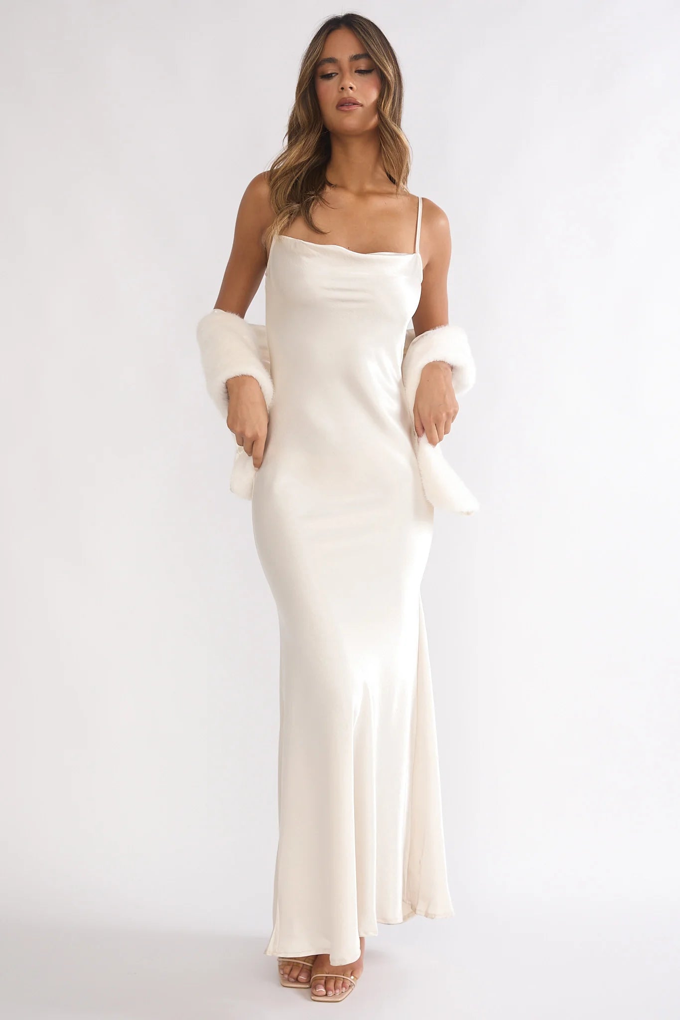 Hadley Cami Scarf Maxi Dress Cream