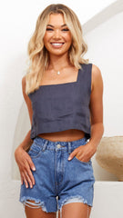 Tillie Crop Top - Ink