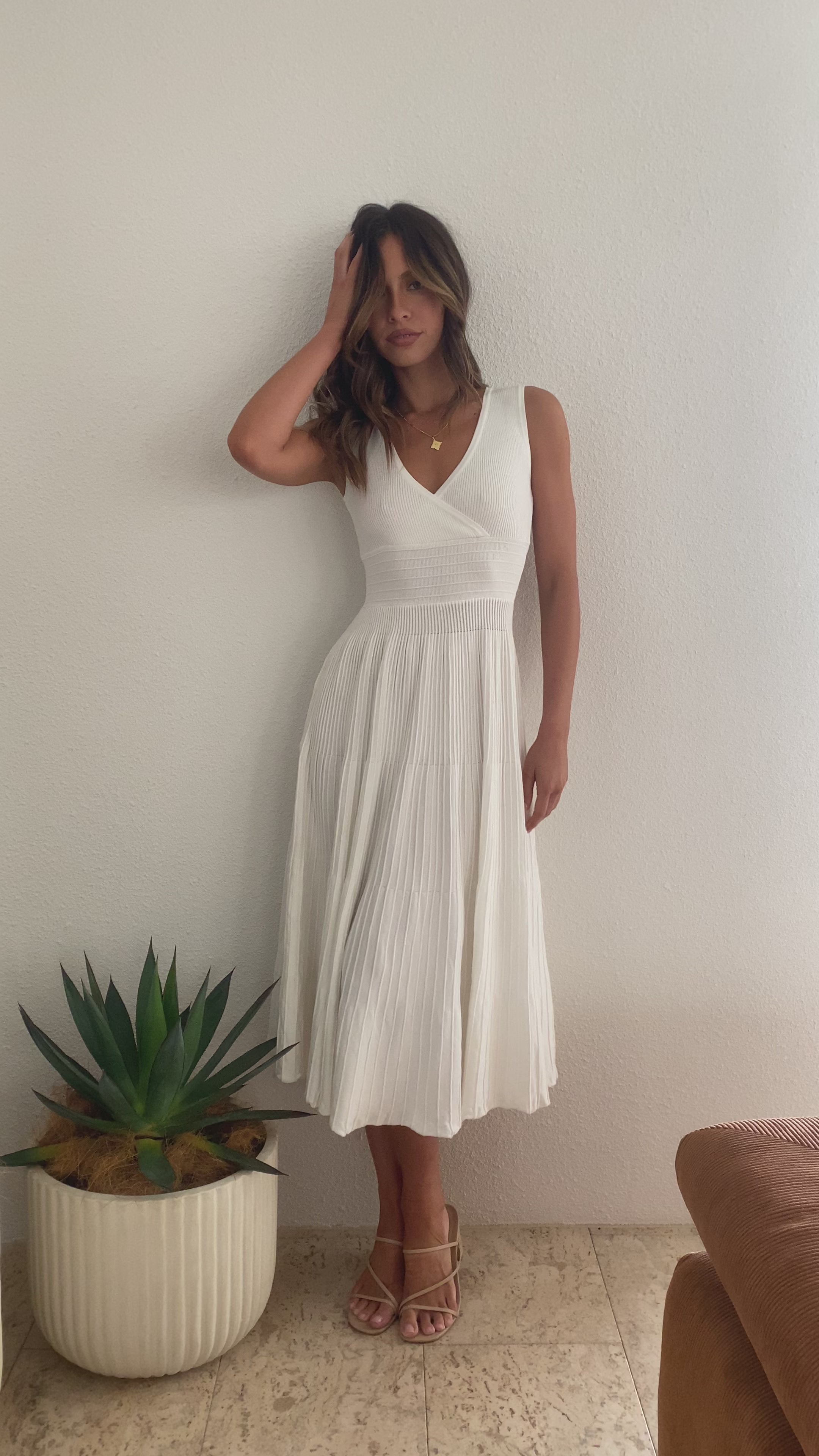Jayde Knit Dress - White