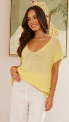 Stelaria Knit Top - Yellow