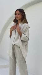 Linen Lounge Pant - Natural