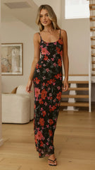 Trista Maxi Dress - Dark Floral