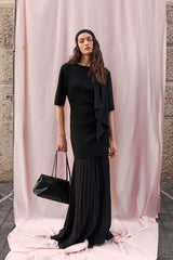 Knitted Combined Maxi Dress