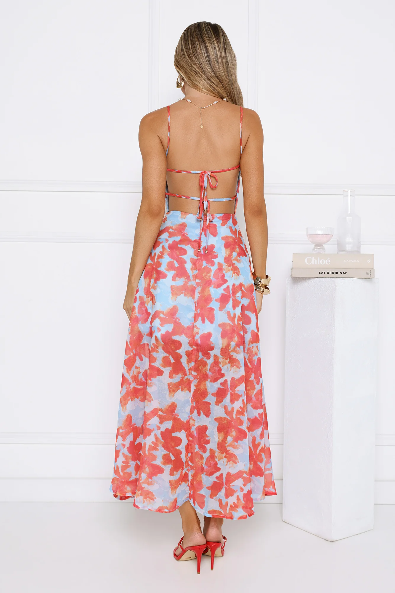 All Eyes Here Maxi Dress Blue