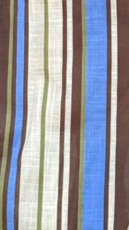 Calliope Strapless Top and Shorts Set - Blue/Khaki Stripe