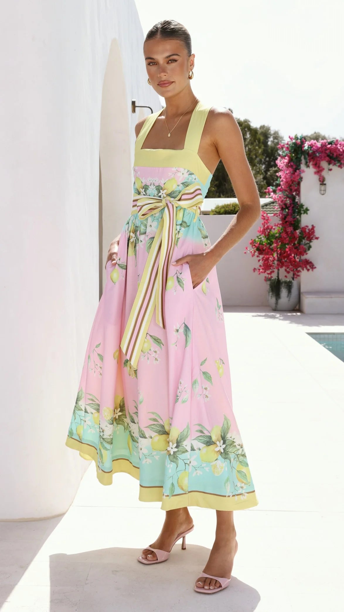 Velma Maxi Dress - Rosé Lemonade