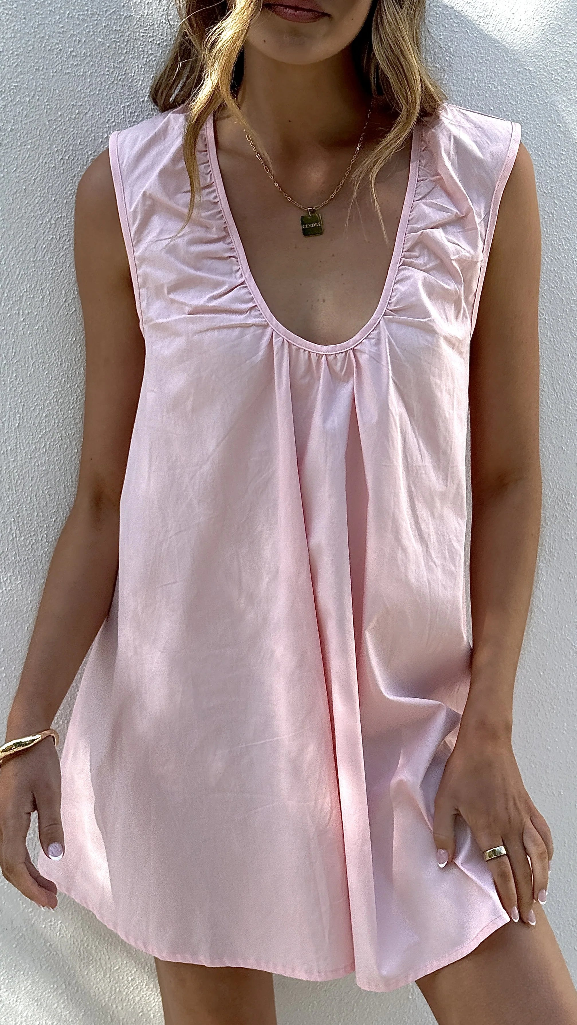 Vanessa Oversized Mini Dress - Pink