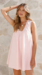 Vanessa Oversized Mini Dress - Pink