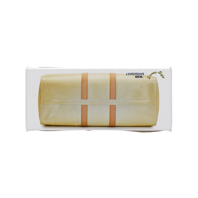 TITA ELVIE duffle Grocery Bag, yellow  canvas, large
