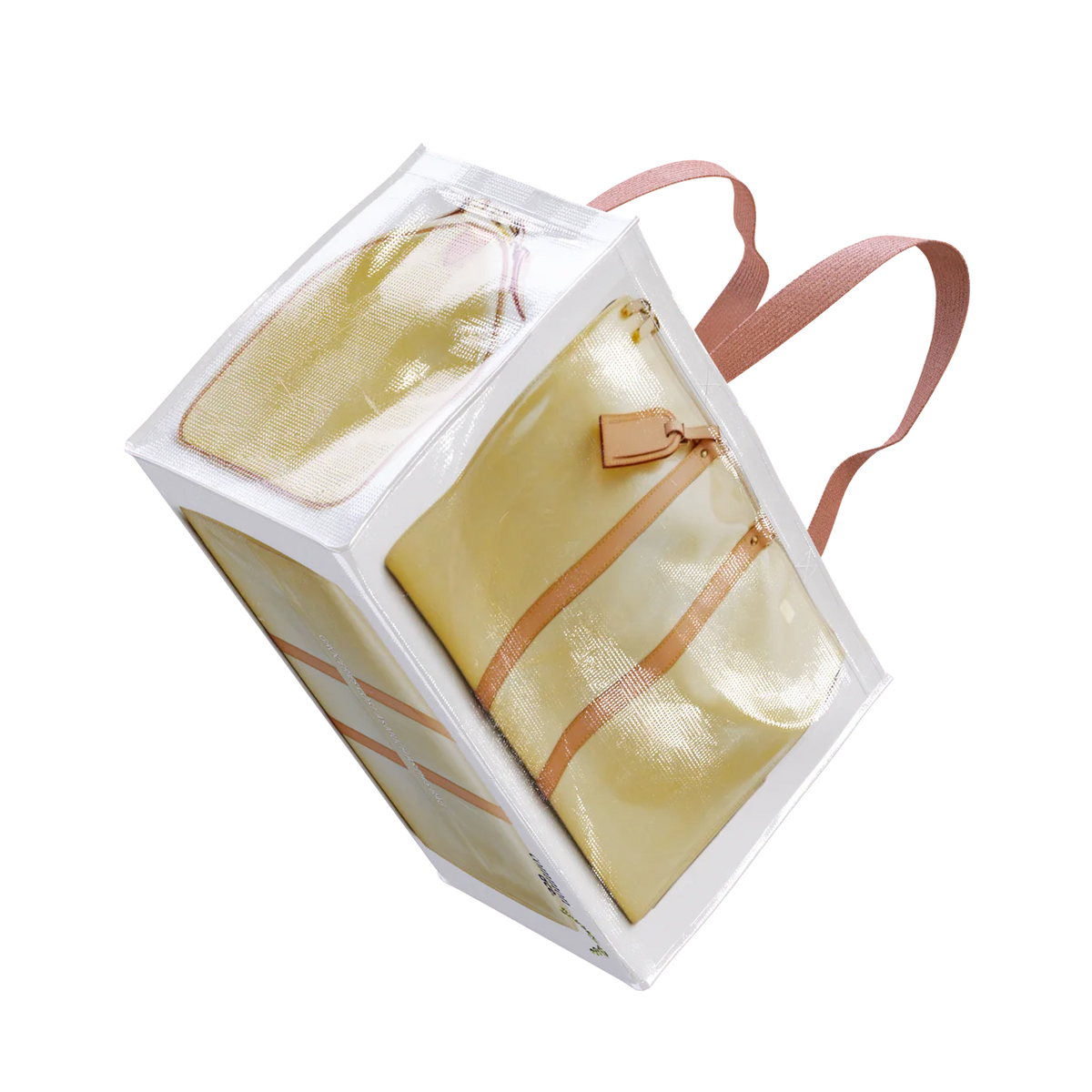 TITA ELVIE duffle Grocery Bag, yellow  canvas, large