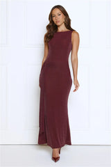 Mariner's Glow Glitter Maxi Dress Plum